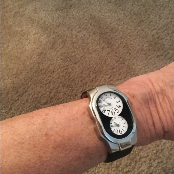 PHILIP STEIN TESLAR WATCH❤️❤️great for travel./RED - Picture 4 of 6